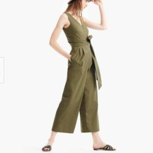 J. Crew Green Jumpsuit Romper Cute Back Detail!